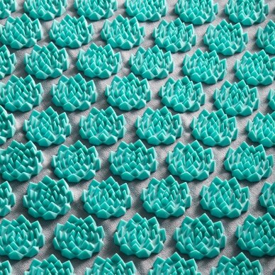 Massage acupressure mat with cushion, turquoise color 4