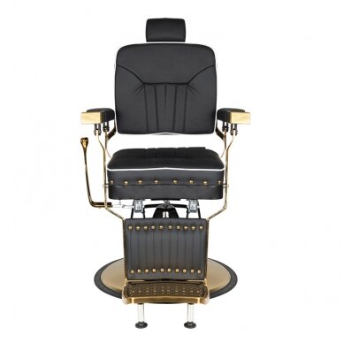 Профессиональное барберское кресло для парикмахерских и салонов красоты GABBIANO FILIPPO GOLD, черного цвета 2