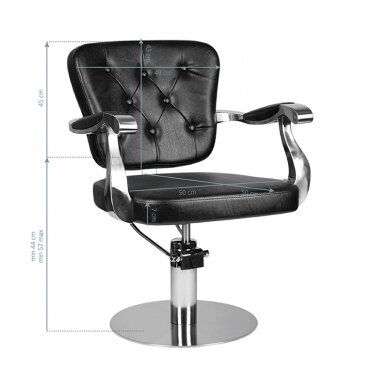 Профессиональное парикмахерское кресло GABBIAN MOLISE, черного цвета 4