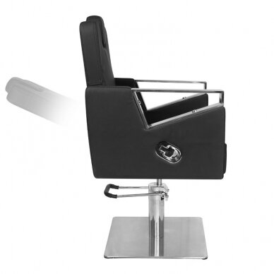 Профессиональное барберское кресло для парикмахерских и салонов красоты GABBIANO VILNIUS, черного цвета 4