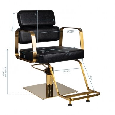 Профессиональное парикмахерское кресло GABBIANO PORTOFINO с золотой подставкой для ног 4