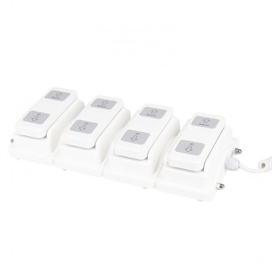 Foot pedal for electric bed, 4 motors, white color