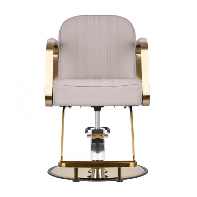 Профессиональное парикмахерское кресло GABBIANO ARCI, бежевого цвета с золотитыми деталями 1