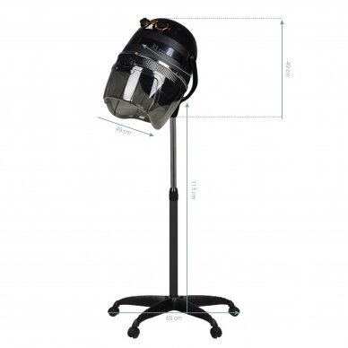Professional hair dryer for hairdressers GABBIANO 1600 with stand, black 4