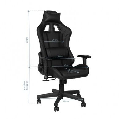 Biuro ir kompiuterinių žaidimų kėdė Premium 912, juodos spalvos 7 Biuro ir kompiuterinių žaidimų kėdė Premium 912, juodos spalvos 7
