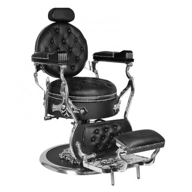Профессиональное барберское кресло для парикмахерских и салонов красоты GABBIANO CESARE SILVER