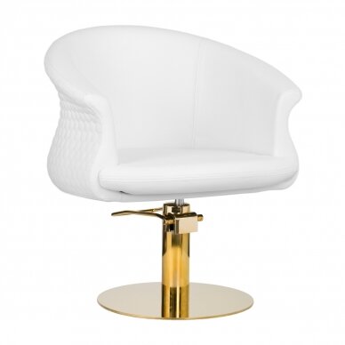 Профессиональное парикмахерское кресло GABBIANO WERSAL, белого цвета