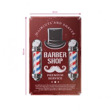 Декоративная табличка для салонов красоты, барбершопов и парикмахерских BARBER B030 1