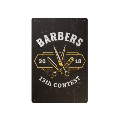 Декоративная табличка для салонов красоты, барбершопов и парикмахерских BARBER B038
