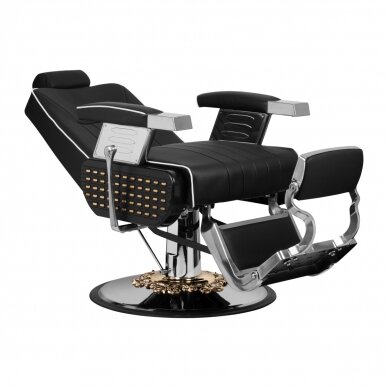 Profesionali barberio kėdė kirpykloms ir grožio salonams GABBIANO LIVIO, juodos spalvos 6