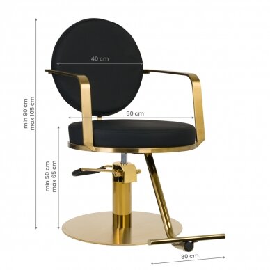 Профессиональное парикмахерское кресло GABBIANO ARRAS GOLD BLACK 5