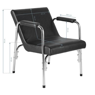 GABBIANO barber sink chair, black 6 GABBIANO barber sink chair, black 6