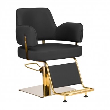 Profesionali kirpyklos kėdė GABBIANO LINZ, juodai auksinės spalvos