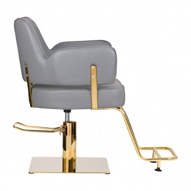 Professional hairdressing chair GABBIANO LINZ, grey-gold color 1