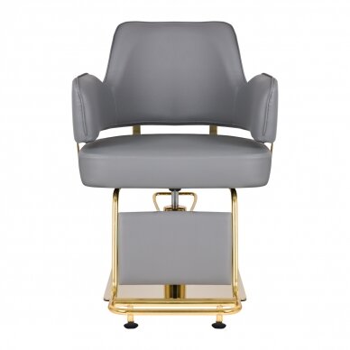 Professional hairdressing chair GABBIANO LINZ, grey-gold color 2