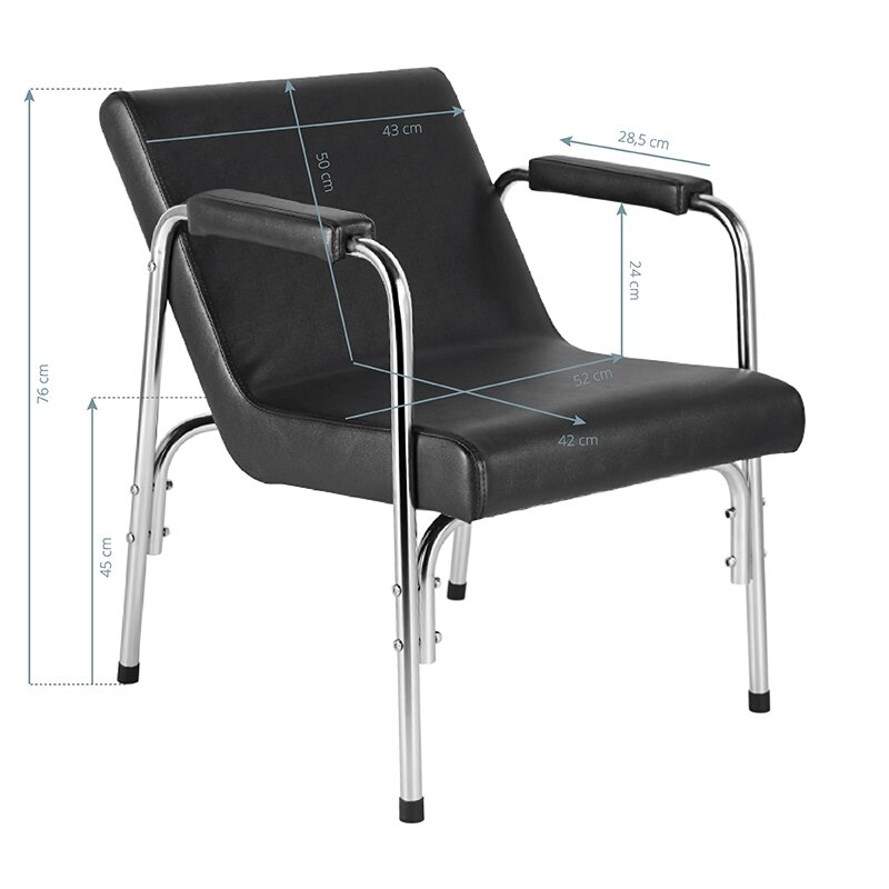 GABBIANO barber sink chair, black 6