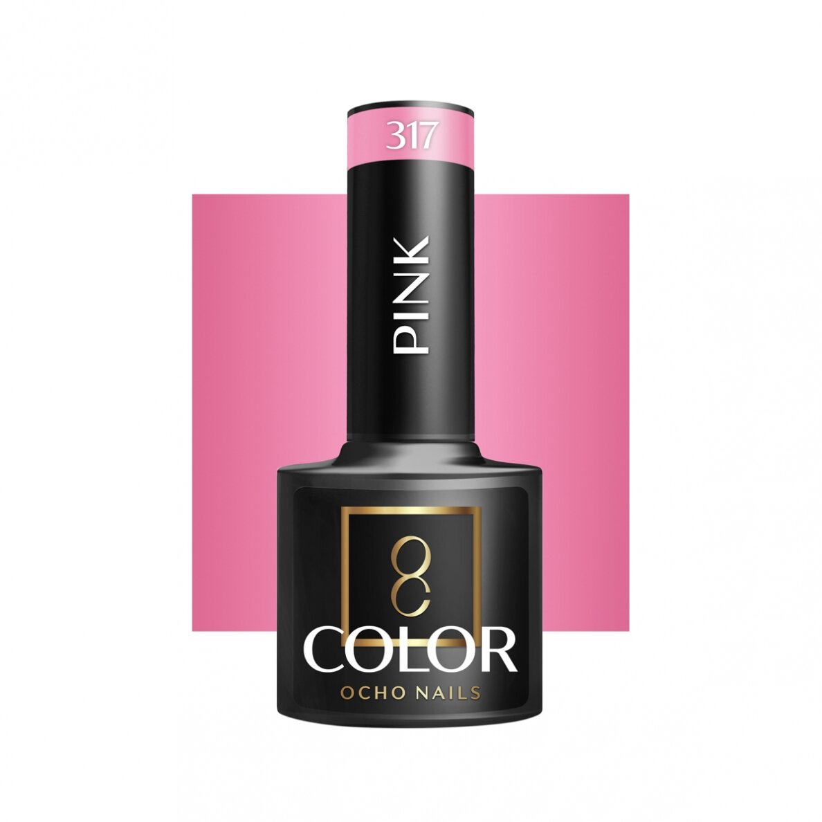 OCHO NAILS ilgalaikis hibridinis nagų lakas manikiūrui PINK 317, 5 g. OCHO NAILS ilgalaikis hibridinis nagų lakas manikiūrui PINK 317, 5 g.