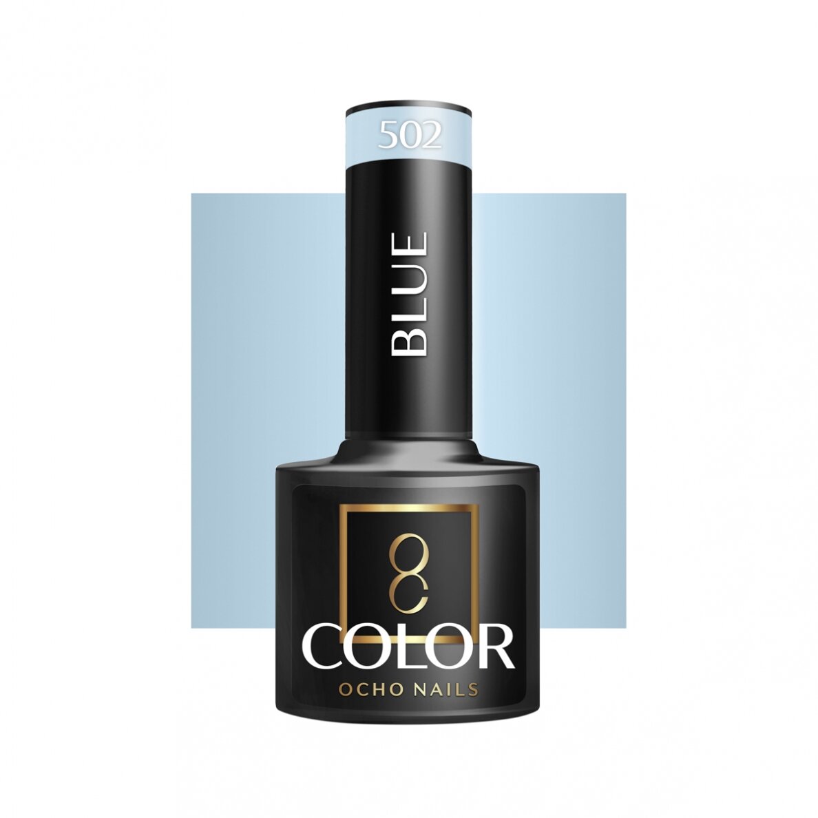 OCHO NAILS ilgalaikis hibridinis nagų lakas manikiūrui BLUE 502, 5 g.