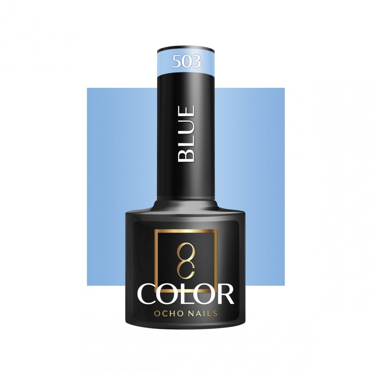 OCHO NAILS long-lasting hybrid nail polish for manicure BLUE 503, 5 g. OCHO NAILS long-lasting hybrid nail polish for manicure BLUE 503, 5 g.