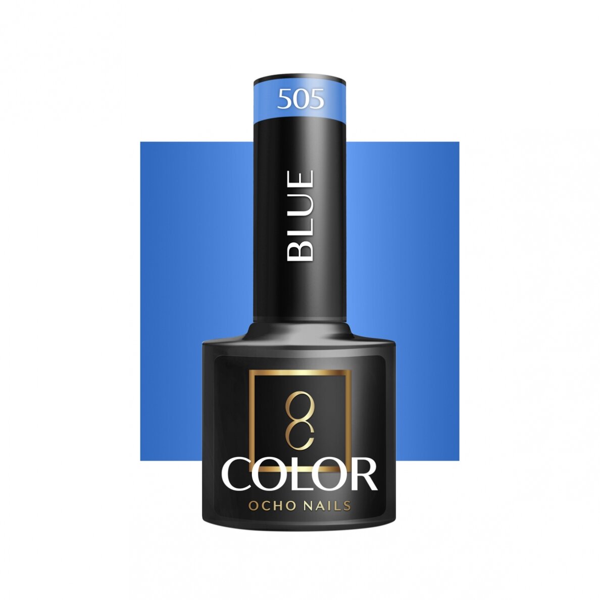 OCHO NAILS ilgalaikis hibridinis nagų lakas manikiūrui BLUE 505, 5 g. OCHO NAILS ilgalaikis hibridinis nagų lakas manikiūrui BLUE 505, 5 g.