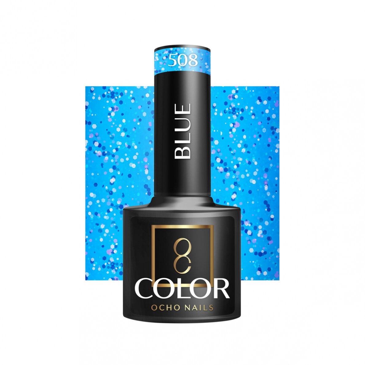 OCHO NAILS ilgalaikis hibridinis nagų lakas manikiūrui BLUE 508, 5 g.