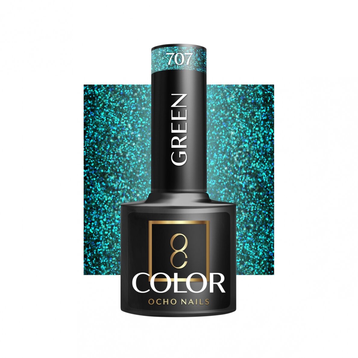 OCHO NAILS стойкий гибридный лак для маникюра GREEN 707, 5 г. OCHO NAILS стойкий гибридный лак для маникюра GREEN 707, 5 г.