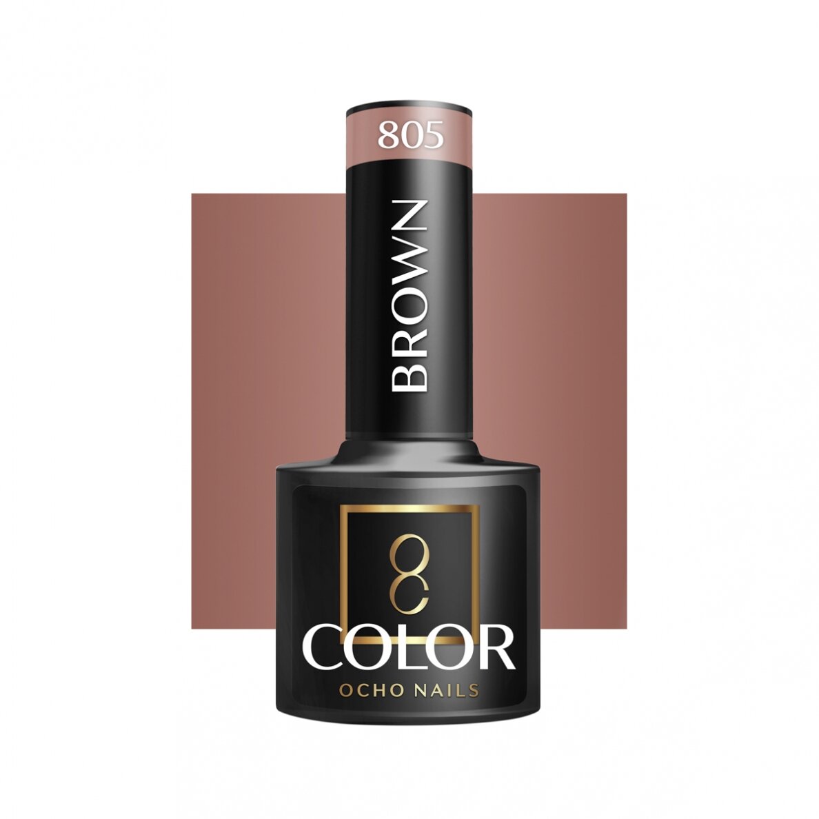 OCHO NAILS стойкий гибридный лак для маникюра BROWN 805, 5 g. OCHO NAILS стойкий гибридный лак для маникюра BROWN 805, 5 g.