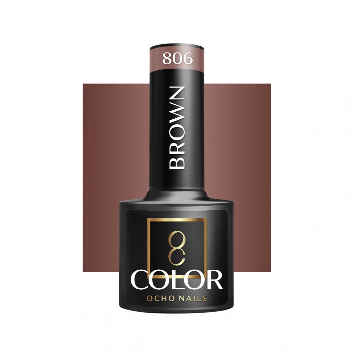 OCHO NAILS стойкий гибридный лак для маникюра BROWN 806, 5 g. OCHO NAILS стойкий гибридный лак для маникюра BROWN 806, 5 g.