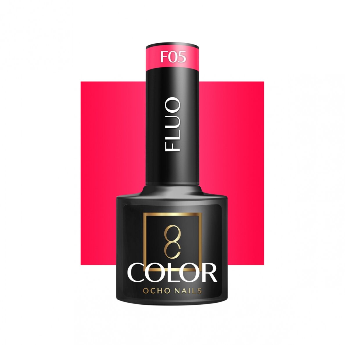 OCHO NAILS ilgalaikis hibridinis nagų lakas manikiūrui FLUO FO5, 5 g.