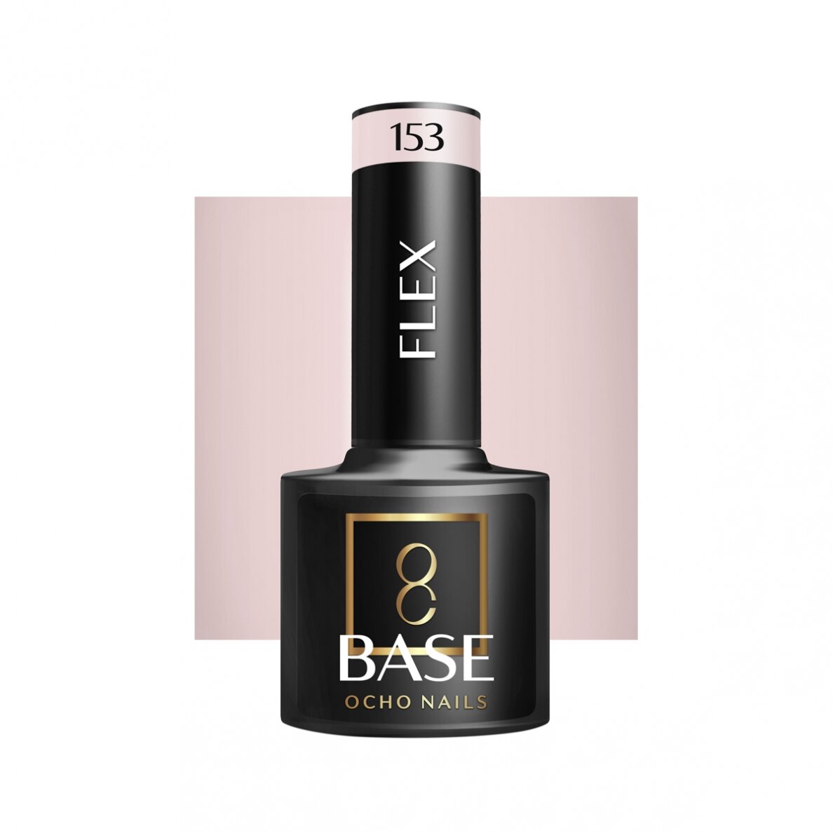 OCHO NAILS ilgalaikė hibridinė gelinio lakavimo bazė FLEX 153, 5 g. OCHO NAILS ilgalaikė hibridinė gelinio lakavimo bazė FLEX 153, 5 g.