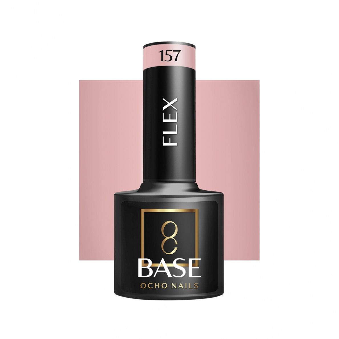 OCHO NAILS hibridinė ilgalaikio gelinio lakavimo bazė FLEX157, 5 g. OCHO NAILS hibridinė ilgalaikio gelinio lakavimo bazė FLEX157, 5 g.