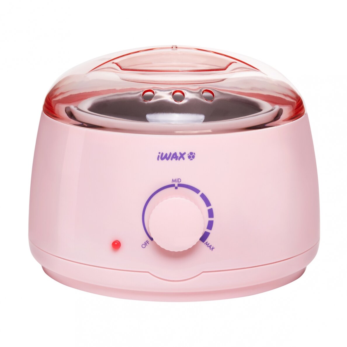 Profesionalus vaško šildytuvas skardinėms ir granulėms IWAX 100 400ML 100W, rožinės spalvos