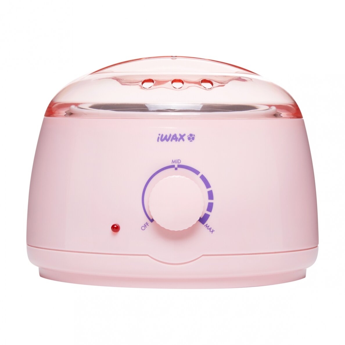 Profesionalus vaško šildytuvas skardinėms ir granulėms IWAX 100 400ML 100W, rožinės spalvos 2 Profesionalus vaško šildytuvas skardinėms ir granulėms IWAX 100 400ML 100W, rožinės spalvos 2