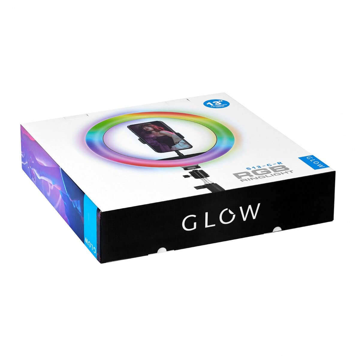 GLOW professional makeup lamp LED RING RGB 13" bsc with stand 10W 14