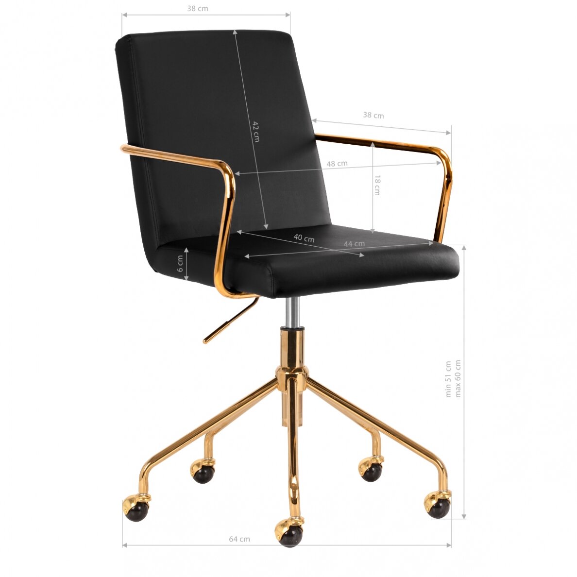 Kosmetologinė meistro kėdutė QS-OF211G 9 Kosmetologinė meistro kėdutė QS-OF211G 9