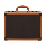 Hairdresser's and barber's suitcase for tools, brown color