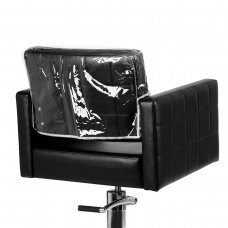 Прозрачная защита спинки парикмахерского кресла от краски и грязи.