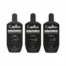 Capillus Ultraliss Nanoplastia rinkinys skirtas plaukų tiesinimo procedūrai, 3x400 ml.