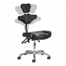 Professional masters chair for tattoo artists and beauty salons PRO-INK 973, black color