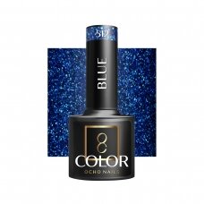 OCHO NAILS long-lasting hybrid nail polish for manicure BLUE 512, 5 g.