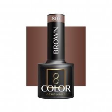 OCHO NAILS long-lasting hybrid nail polish for manicure BROWN 807, 5 g.