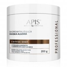 APIS COFFEE SHOT биоревитализирующая альгинатная маска с кофейной кислотой и кофейными зернами, 200 г.