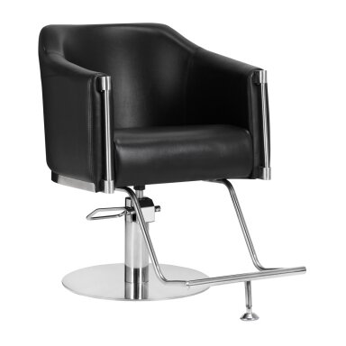 Professional hairdressing chair GABBIANO BURGOS, black color Professional hairdressing chair GABBIANO BURGOS, black color