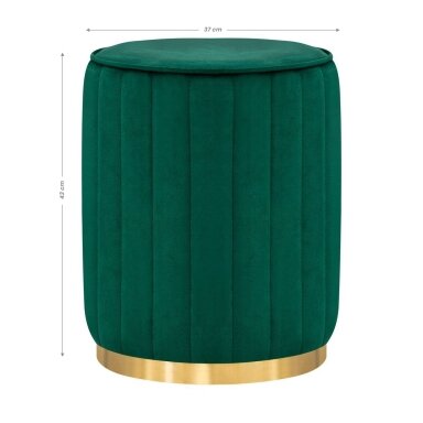 Pufas kėdutė grožio salonų laukiamajam POUFFE YF-T11, žalios spalvos aksomitas Pufas kėdutė grožio salonų laukiamajam POUFFE YF-T11, žalios spalvos aksomitas