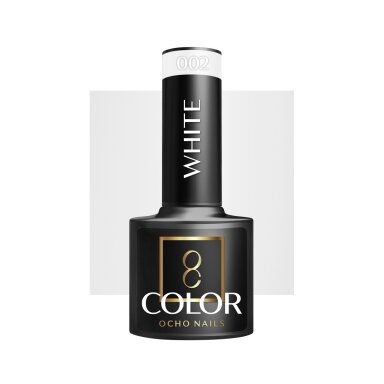 OCHO NAILS long-lasting hybrid nail polish for manicure WHITE 001, 5 g. OCHO NAILS long-lasting hybrid nail polish for manicure WHITE 001, 5 g.
