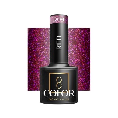 OCHO NAILS long-lasting hybrid nail polish for manicure RED 209, 5 g. OCHO NAILS long-lasting hybrid nail polish for manicure RED 209, 5 g.
