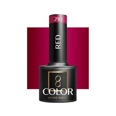 OCHO NAILS long-lasting hybrid nail polish RED 210, 5 g. OCHO NAILS long-lasting hybrid nail polish RED 210, 5 g.