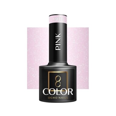 OCHO NAILS long-lasting hybrid nail polish for manicure PINK 301, 5 g. OCHO NAILS long-lasting hybrid nail polish for manicure PINK 301, 5 g.
