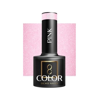 OCHO NAILS long-lasting hybrid nail polish for manicure PINK 303, 5 g. OCHO NAILS long-lasting hybrid nail polish for manicure PINK 303, 5 g.