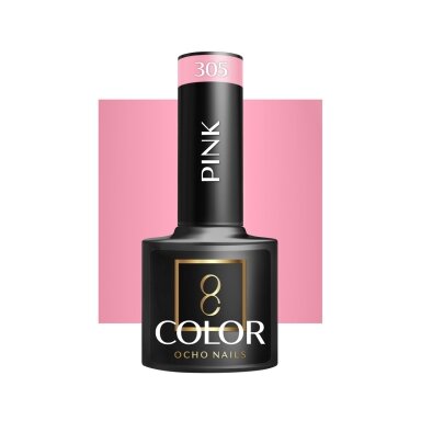 OCHO NAILS long-lasting hybrid nail polish for manicure PINK 305, 5 g. OCHO NAILS long-lasting hybrid nail polish for manicure PINK 305, 5 g.
